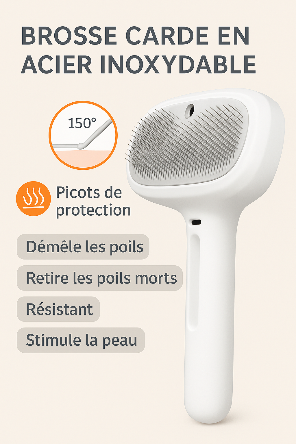 BROSSE VAPEUR CHIEN OU CHAT