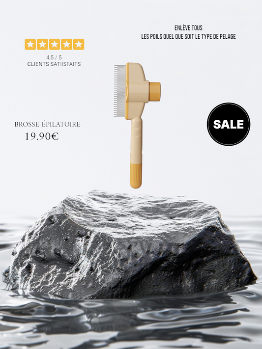 BROSSE - Élimine les poils et soulage la douleur