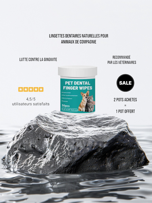 Lingettes dentaires naturelles pour animaux de compagnie